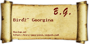 Biró Georgina névjegykártya