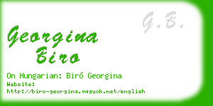 georgina biro business card
